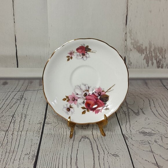 Royal Stafford Honey Bunch Tea Cup Saucer Salad Plate Floral Bone China England - Picture 13 of 16